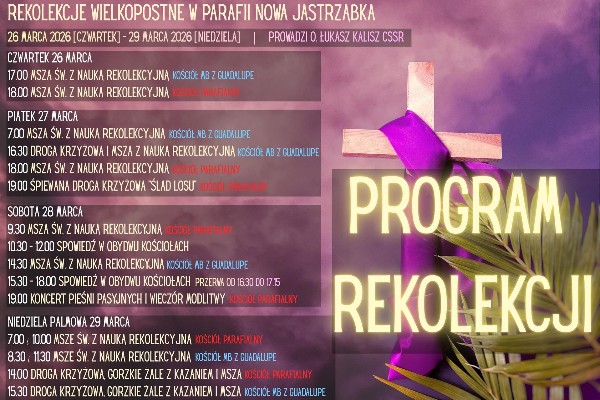 Rekolekcje Wielkopostne 2026